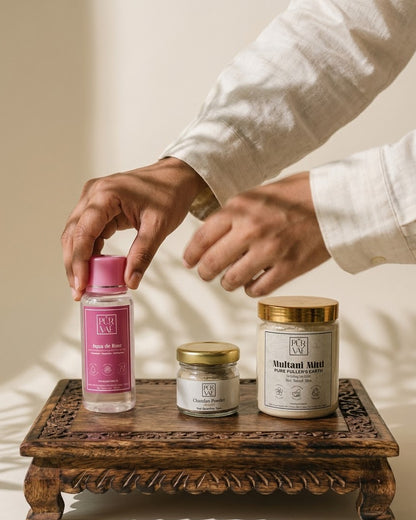 Face Pack Trio shown at real size