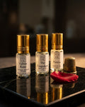 First Trio | 3 Parfum Oils (3 × 3 ml): The Unspoken, Pureza & Velvet Rose
